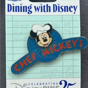 Disney Chef Mickey's Pin - Blue and Red